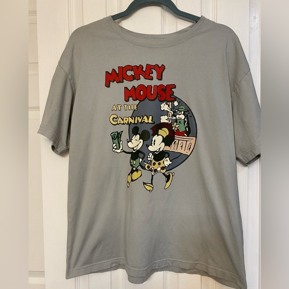 Disney X Moussy Mickey Mouse Retro Carnival graphic short sleeve T-shirt Women L